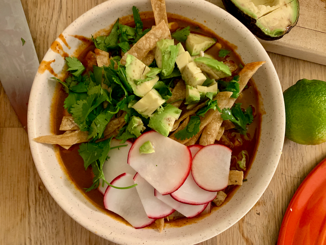 Chickpea & Black Bean Tortilla Soup