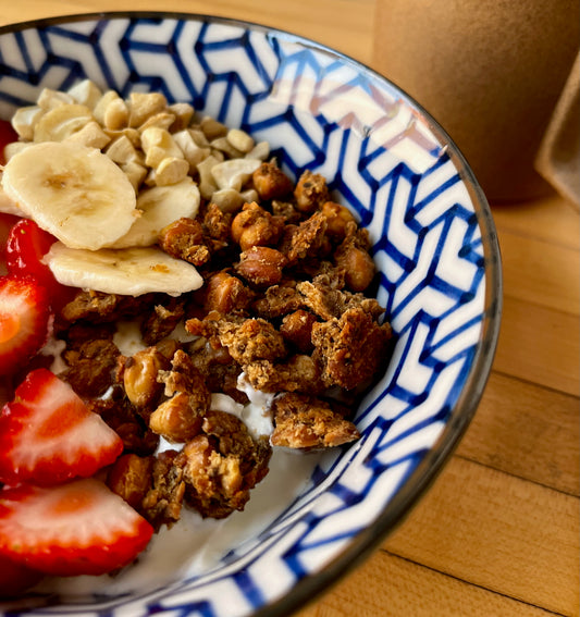 Turmeric Gingersnap Chickpea Granola